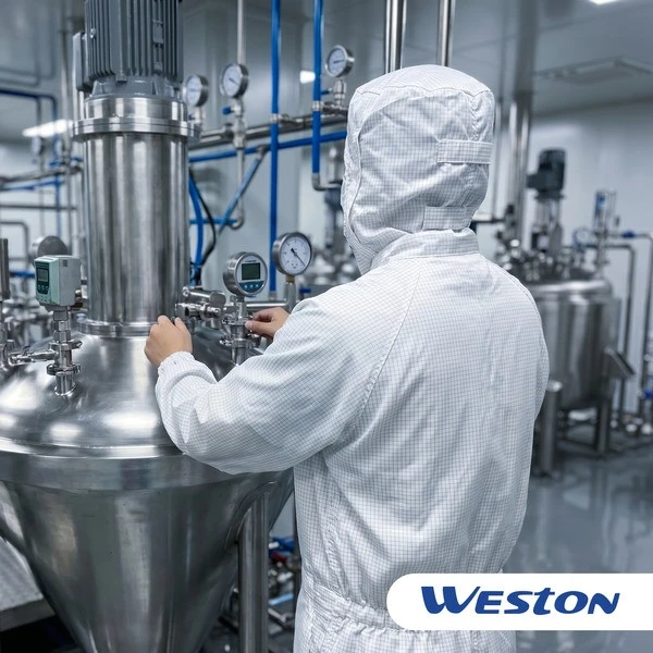 Diagonal Zip Hooded Cleanroom Coverall backside
